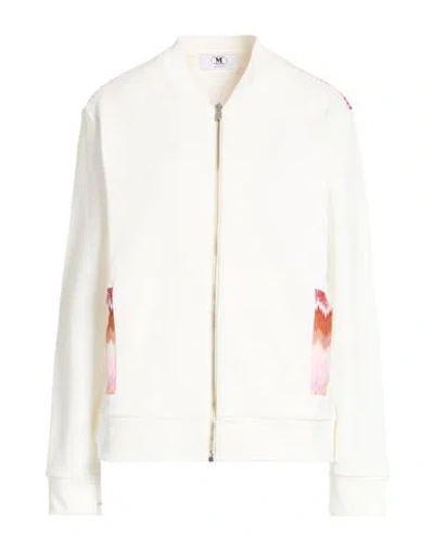 M Missoni Woman Sweatshirt Off White Size L Cotton In Metallic