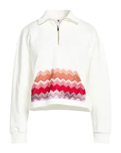 M Missoni Woman Sweatshirt Off White Size L Cotton, Wool, Viscose