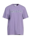 M Missoni Woman T-shirt Purple Size S Cotton, Elastane