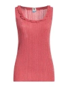 M Missoni Woman Top Brick Size 8 Viscose, Polyester In Red