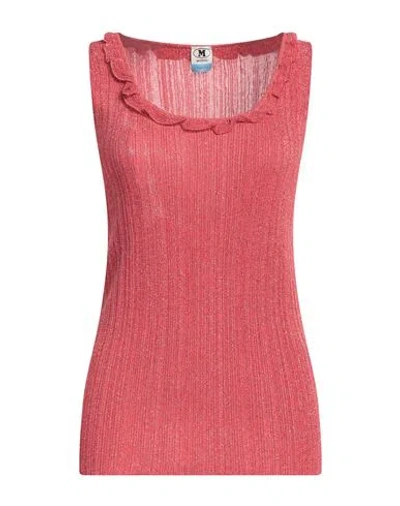 M Missoni Woman Top Brick Size 8 Viscose, Polyester In Red