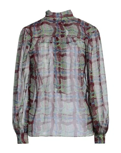 M Missoni Woman Blouse Burgundy Size 4 Silk In Red