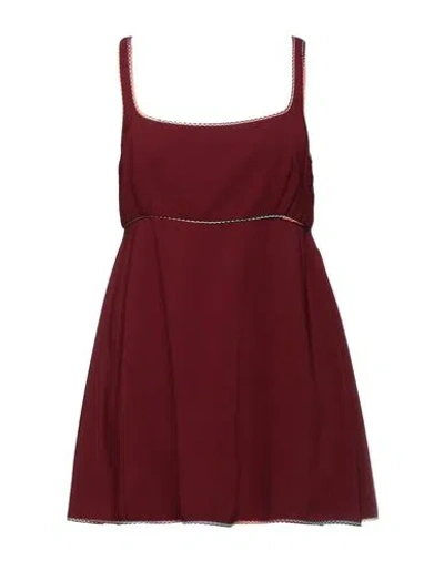 M Missoni Woman Top Burgundy Size 8 Viscose, Elastane In Red