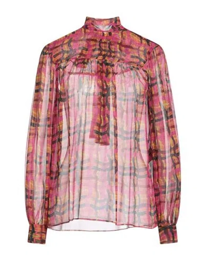 M Missoni Woman Blouse Fuchsia Size 4 Silk In Pink