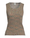 M Missoni Woman Top Green Size L Cotton, Wool In Green
