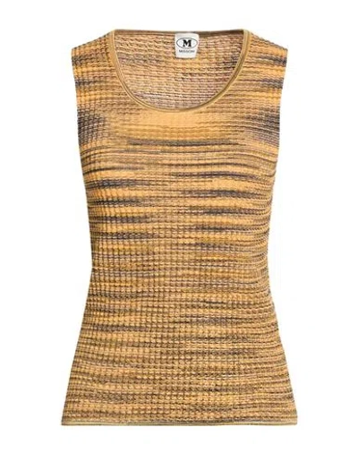 M Missoni Woman Top Marigold Size Xl Cotton, Wool In Gold