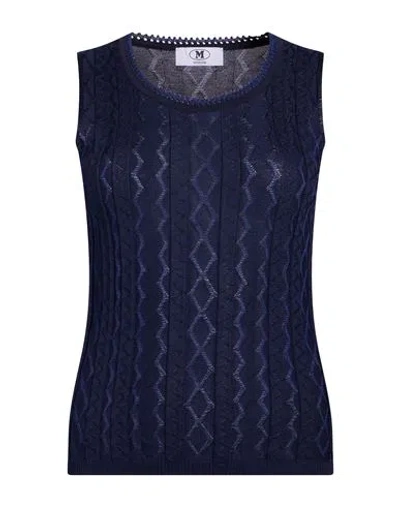 M Missoni Woman Top Midnight Blue Size L Cotton, Viscose