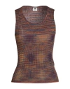 M Missoni Woman Top Midnight Blue Size Xl Cotton, Wool In Blue