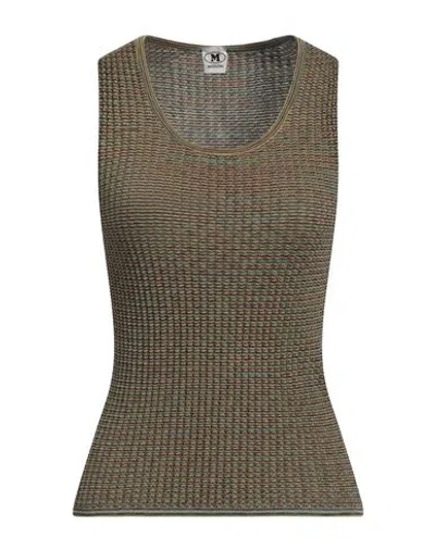 M Missoni Woman Top Mustard Size Xl Cotton, Wool In Yellow
