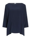 M Missoni Woman Top Navy Blue Size Xs Silk