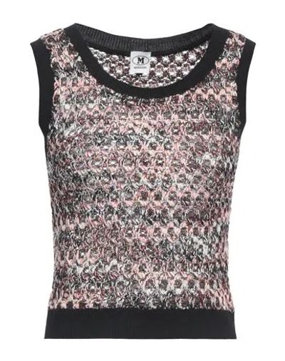 M Missoni Woman Top Pink Size M Wool, Viscose, Polyamide In Black