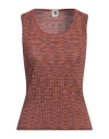 M Missoni Woman Top Burgundy Size L Cotton, Wool In Red