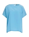 M Missoni Woman Top Sky Blue Size S Silk