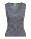 M Missoni Woman Top Slate Blue Size M Cotton, Wool