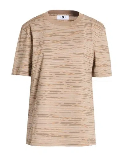 M Missoni Woman T-shirt Camel Size Xl Cotton In Brown