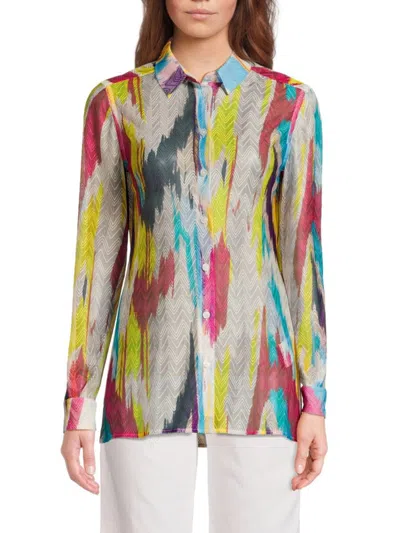 M Missoni Women's Abstract Print Shirt