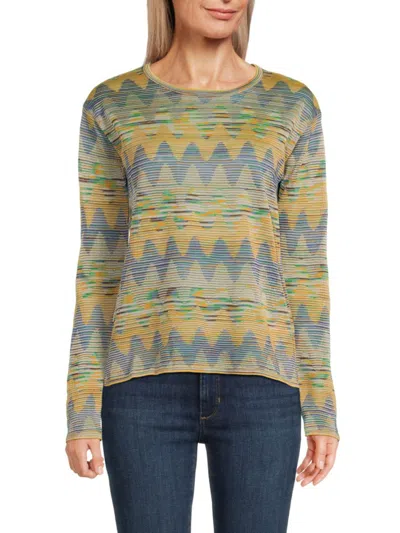 M Missoni Women's Chevron Cotton Blend Sweater In Multi