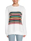 M Missoni Women's Chevron Graphic Cotton Sweatshirt