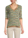M Missoni Women's Chevron Knit Sweater In Blue