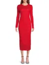 M Missoni Women's Chevron Knitted Midi-dress In Red