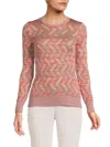 M Missoni Women's Chevron Wool Blend Sweater In Orange Multi
