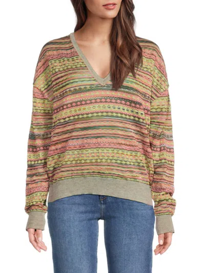 M Missoni Women's Drop Shoulder Knit Sweater In Multi