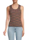 M MISSONI WOMEN'S TEXTURED WOOL BLEND TANK TOP