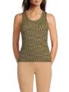 M MISSONI WOMEN'S TEXTURED WOOL BLEND TANK TOP