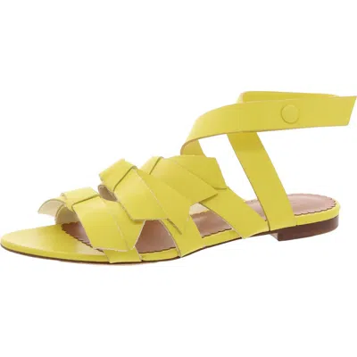 M Missoni Womens Bow Leather Gladiator Sandals In Yellow
