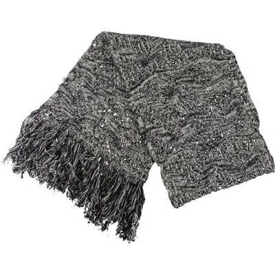 M Missoni Womens Fringe Wool Winter Scarf