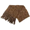 M Missoni Womens Fringe Wool Winter Scarf In Brown