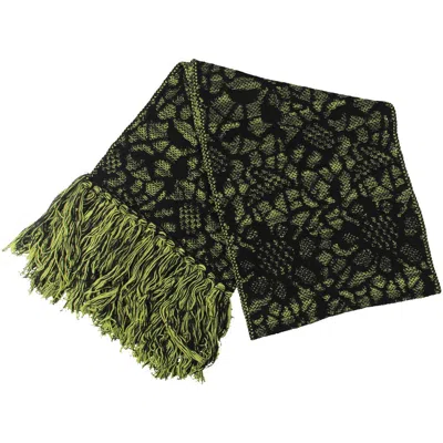 M Missoni Womens Fringe Wool Winter Scarf In Multi