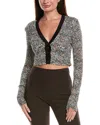 M Missoni Wool-blend Cardigan In Black