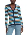 M Missoni Wool-blend Cardigan In Blue