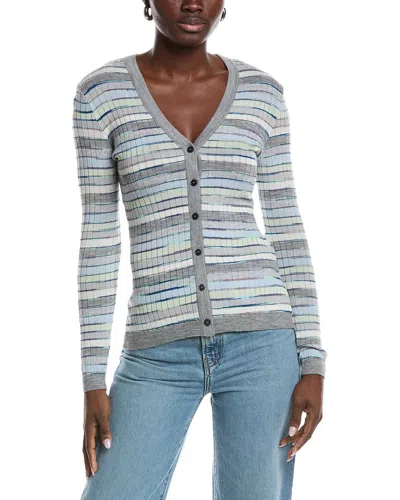 M Missoni Fitted Striped Cardigan In Multi