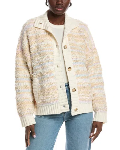 M Missoni Wool-blend Fleece Cardigan In Neutral