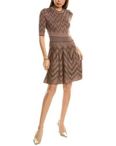M Missoni Wool-blend Mini Dress In Grey