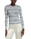 M Missoni Wool-blend Striped Sweater In Gray