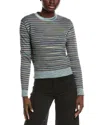 M Missoni Wool-blend Textured Sweater In Gray