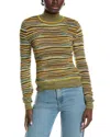 M Missoni Wool-blend Textured Sweater In Yellow