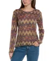 M Missoni Wool-blend Top In Brown