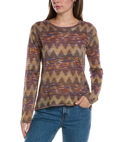 M Missoni Wool-blend Top In Brown