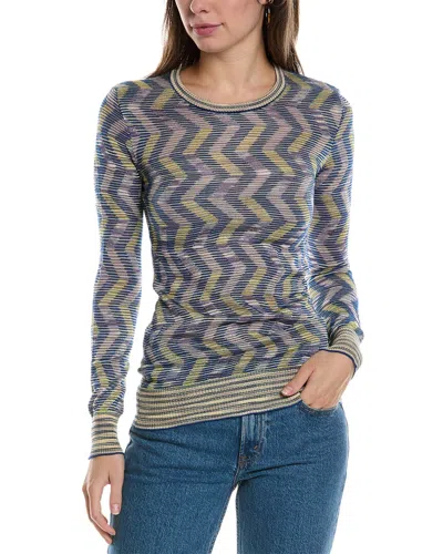 M Missoni Wool-blend Top In Purple