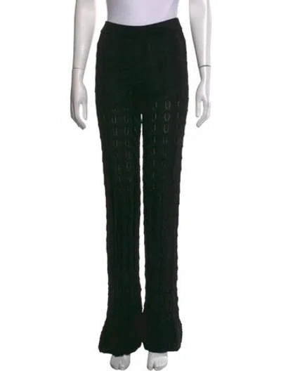 Pre-owned M Missoni Wool Flared Pants In Black