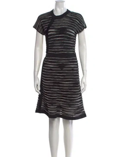 Pre-owned M Missoni Wool Knee-length Dress In Black