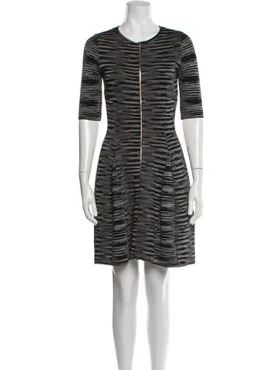 Pre-owned M Missoni Wool Knee-length Dress In Black