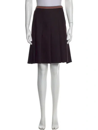 Pre-owned M Missoni Wool Knee-length Skirt In Brown