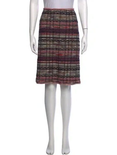 Pre-owned M Missoni Wool Knee-length Skirt In Pink