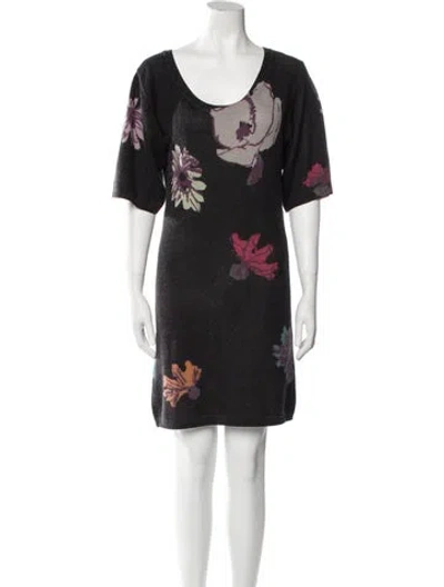 Pre-owned M Missoni Wool Long Dress In Gray