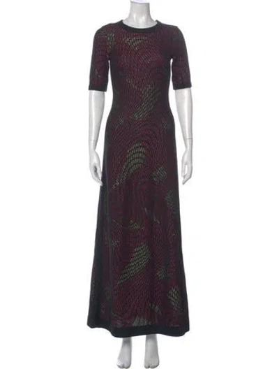 Pre-owned M Missoni Wool Long Dress In Purple